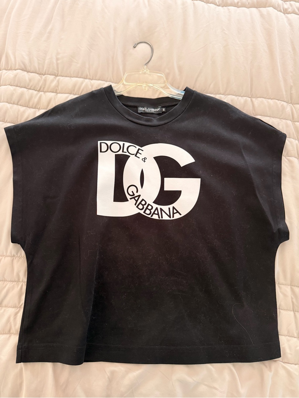 Dolce & Gabbana Black Tee with White DG Logo